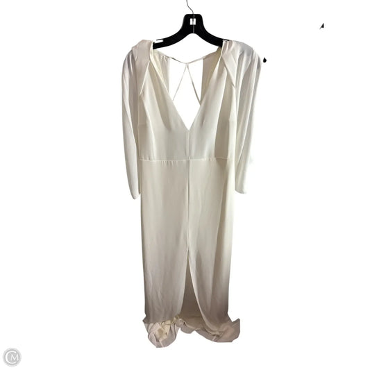 Dress Party Long By Halston Heritage In Ivory, Size: 4