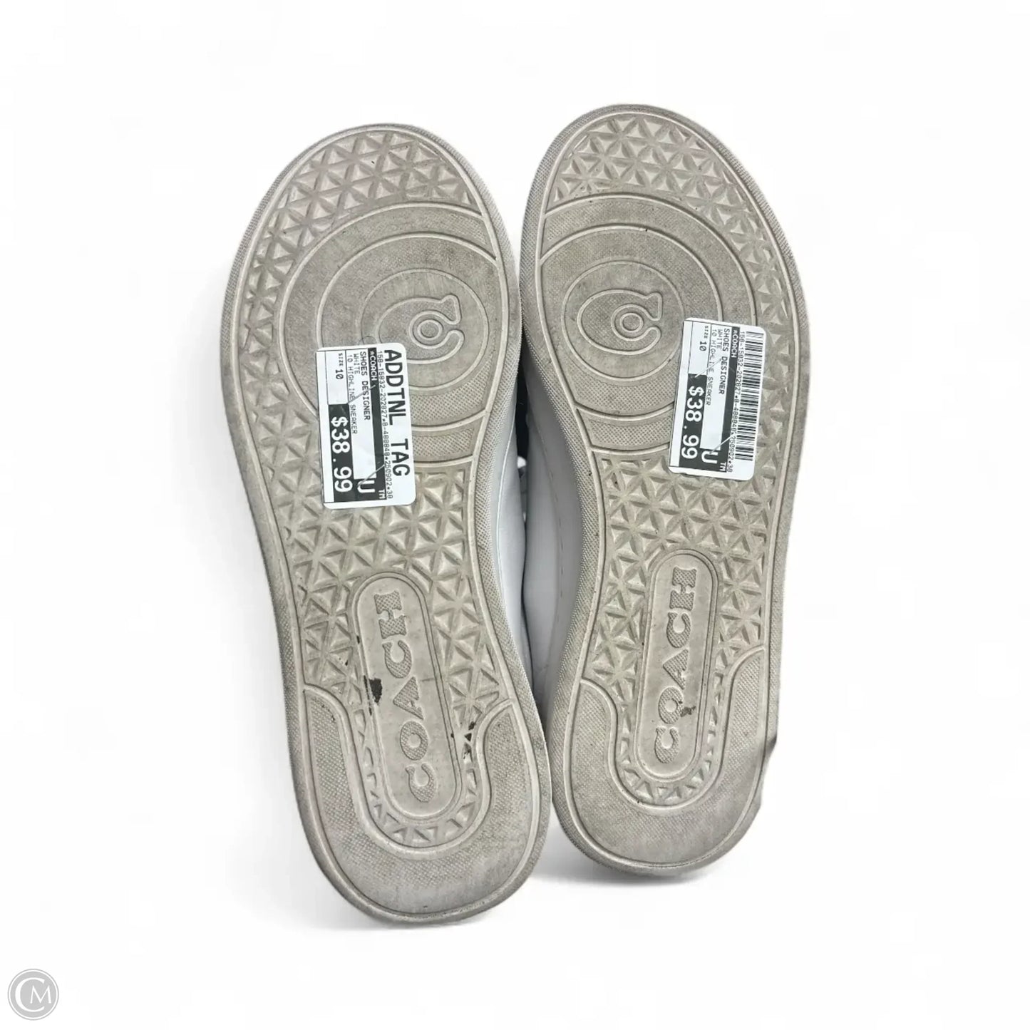 Shoes Designer By Coach In White, Size: 10