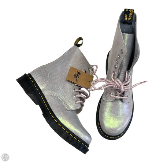 Boots Combat By Dr Martens In Silver, Size: 7