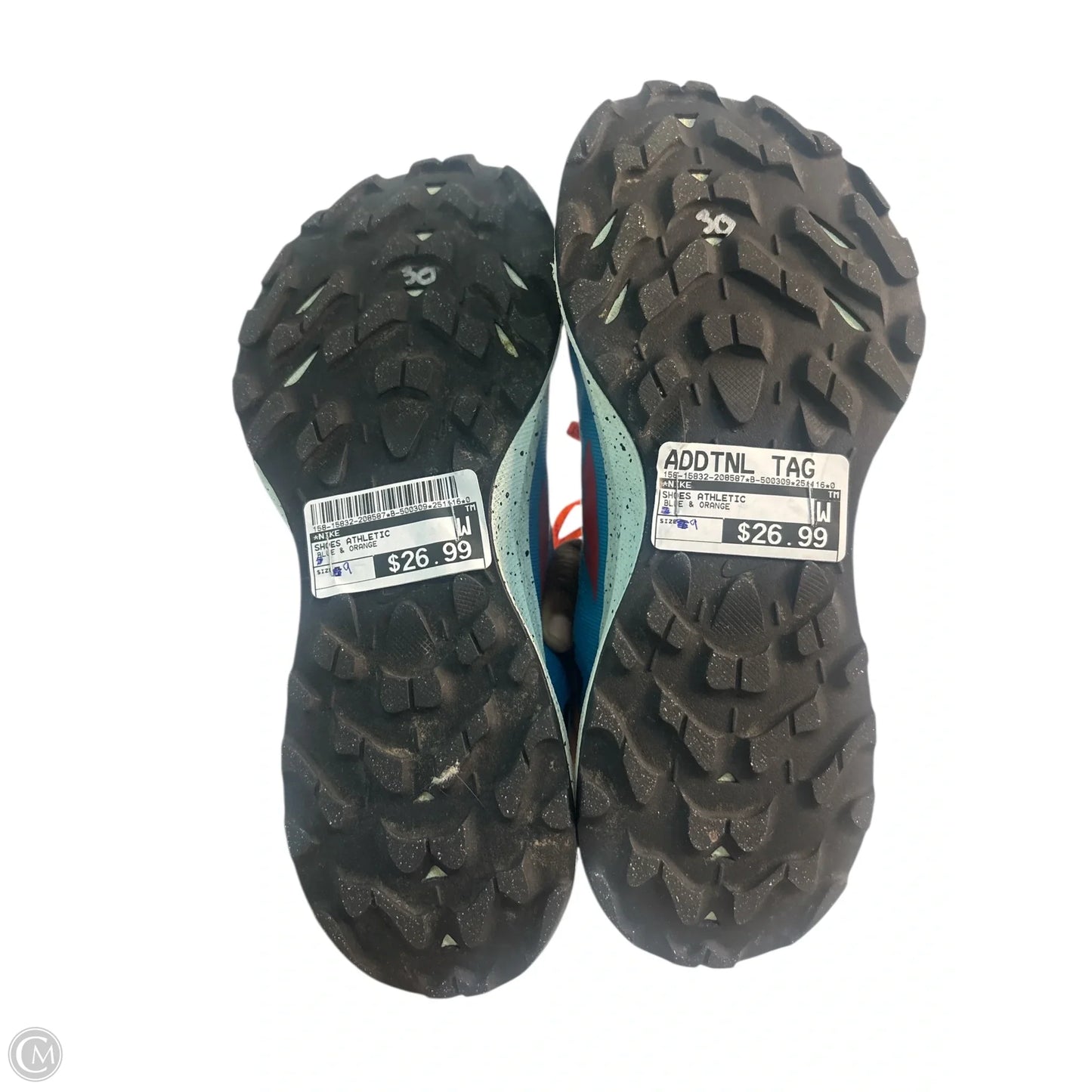 Shoes Athletic By Nike In Blue & Orange, Size: 7