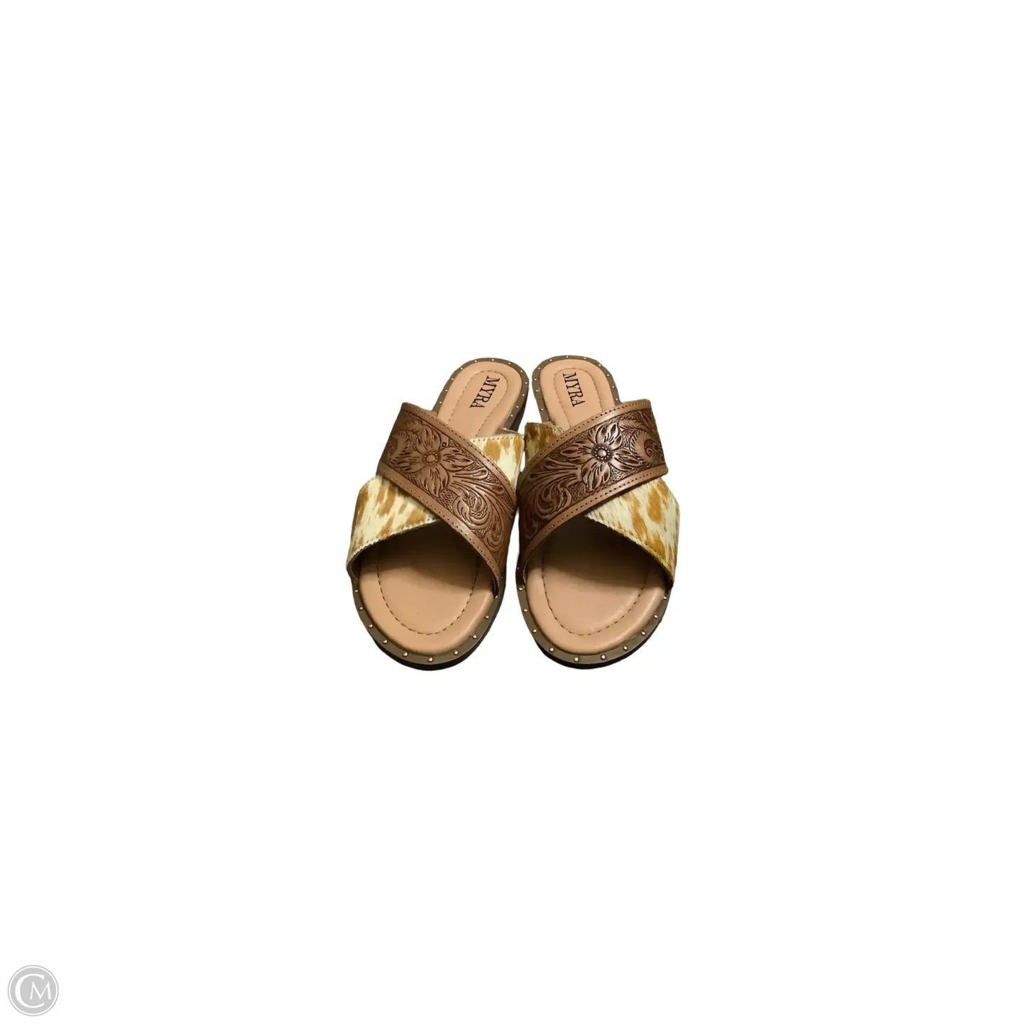 Sandals Flats By Myra In Animal Print, Size: 6