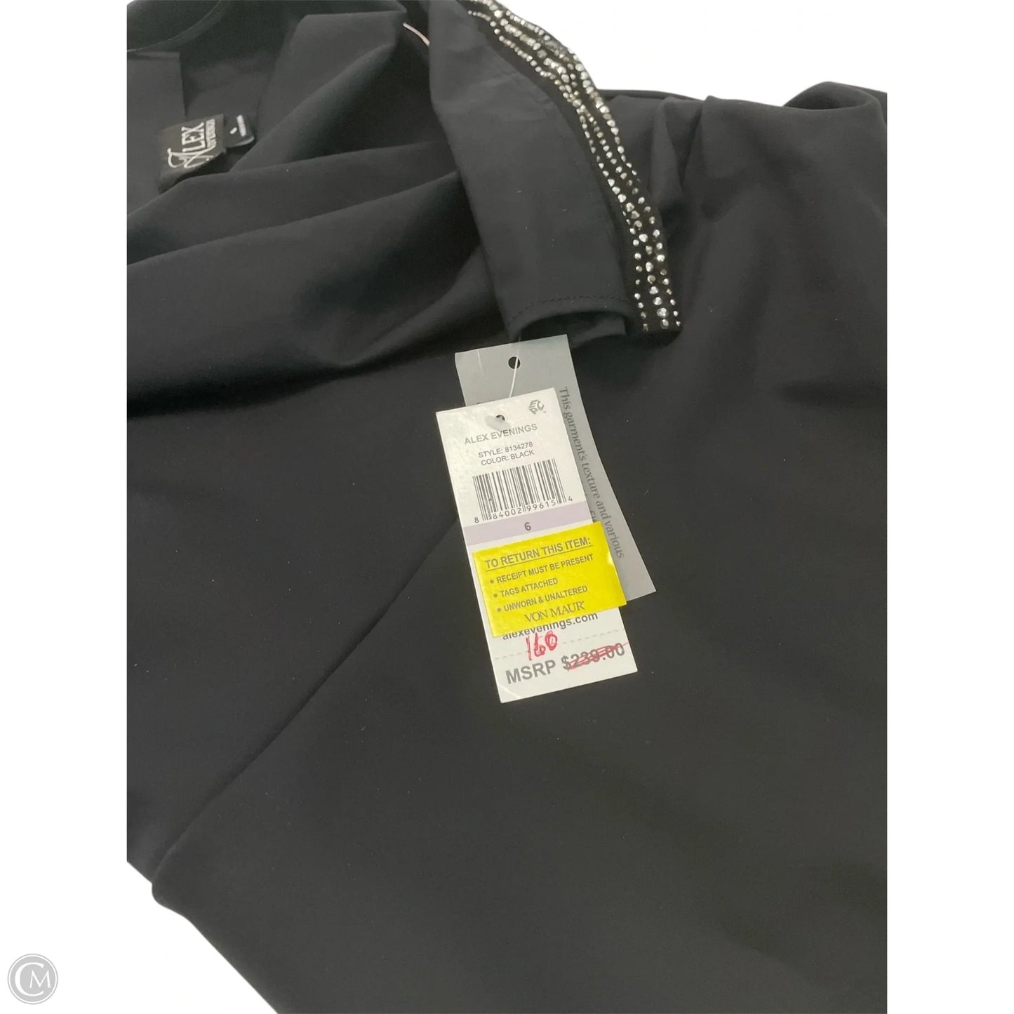 Dress Party Midi By Alex Evenings In Black, Size: 6