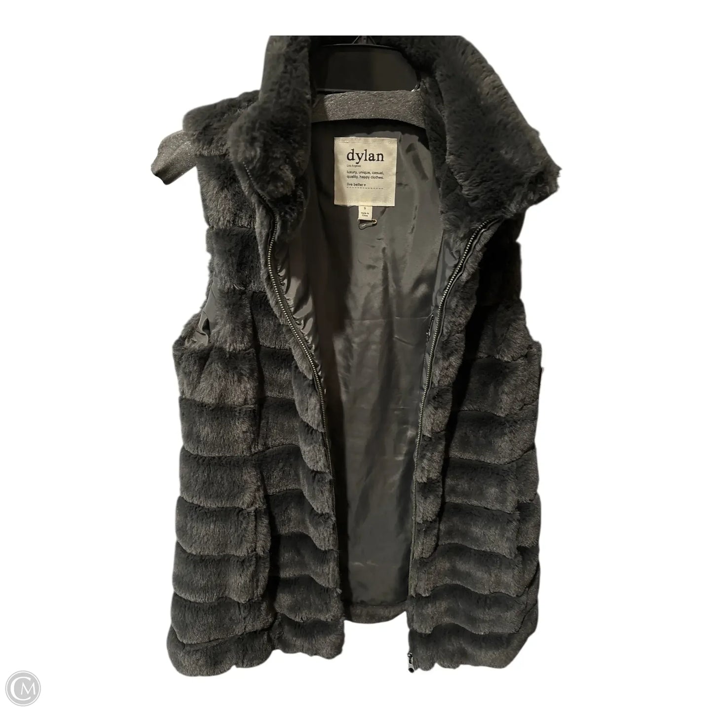 Vest Fleece By Dylan In Grey, Size: S