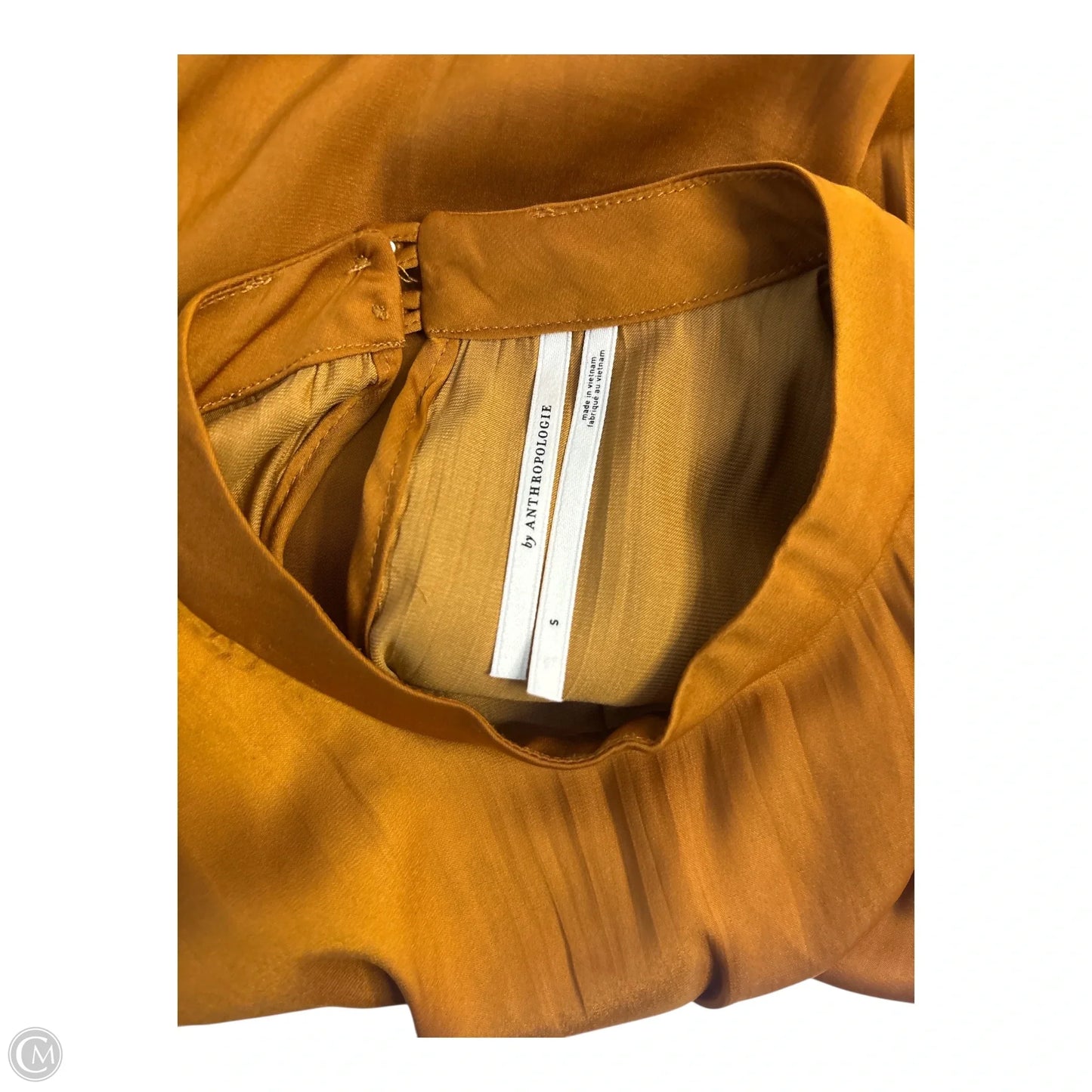 Top Short Sleeve By Anthropologie In Gold, Size: S