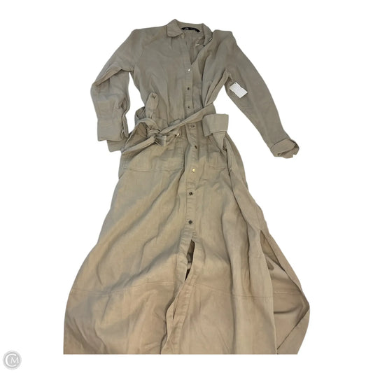 Dress Casual Maxi By Zara In Tan, Size: S