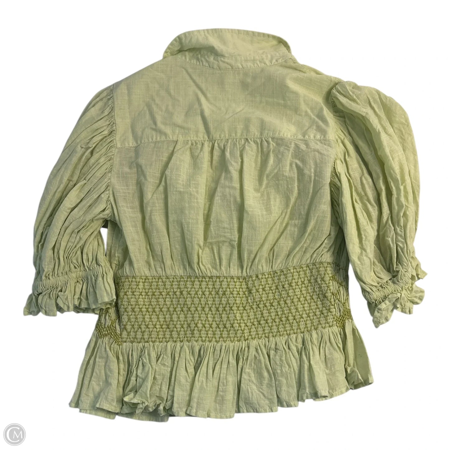 Top Short Sleeve By Anthropologie In Green, Size: S