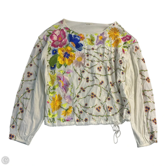 Top Long Sleeve By Tiny In Floral Print, Size: S