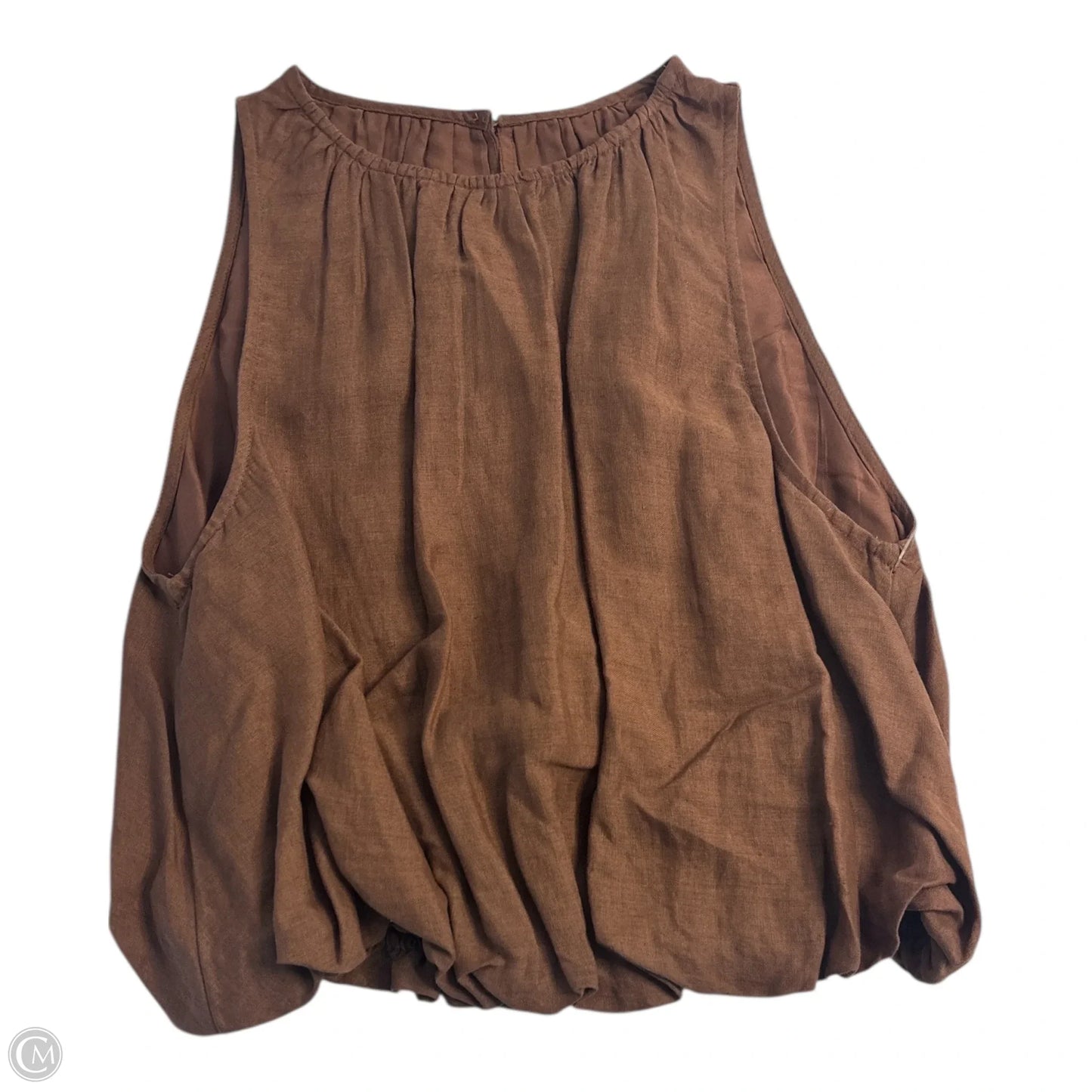 Top Sleeveless By Anthropologie In Brown, Size: S