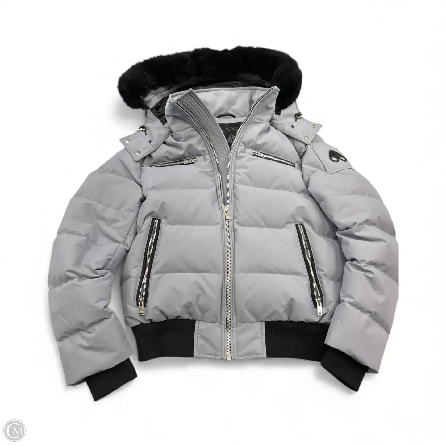 Coat Puffer & Quilted By Cma In Grey, Size: M