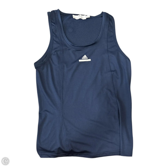 Athletic Tank Top By Adidas In Navy, Size: M