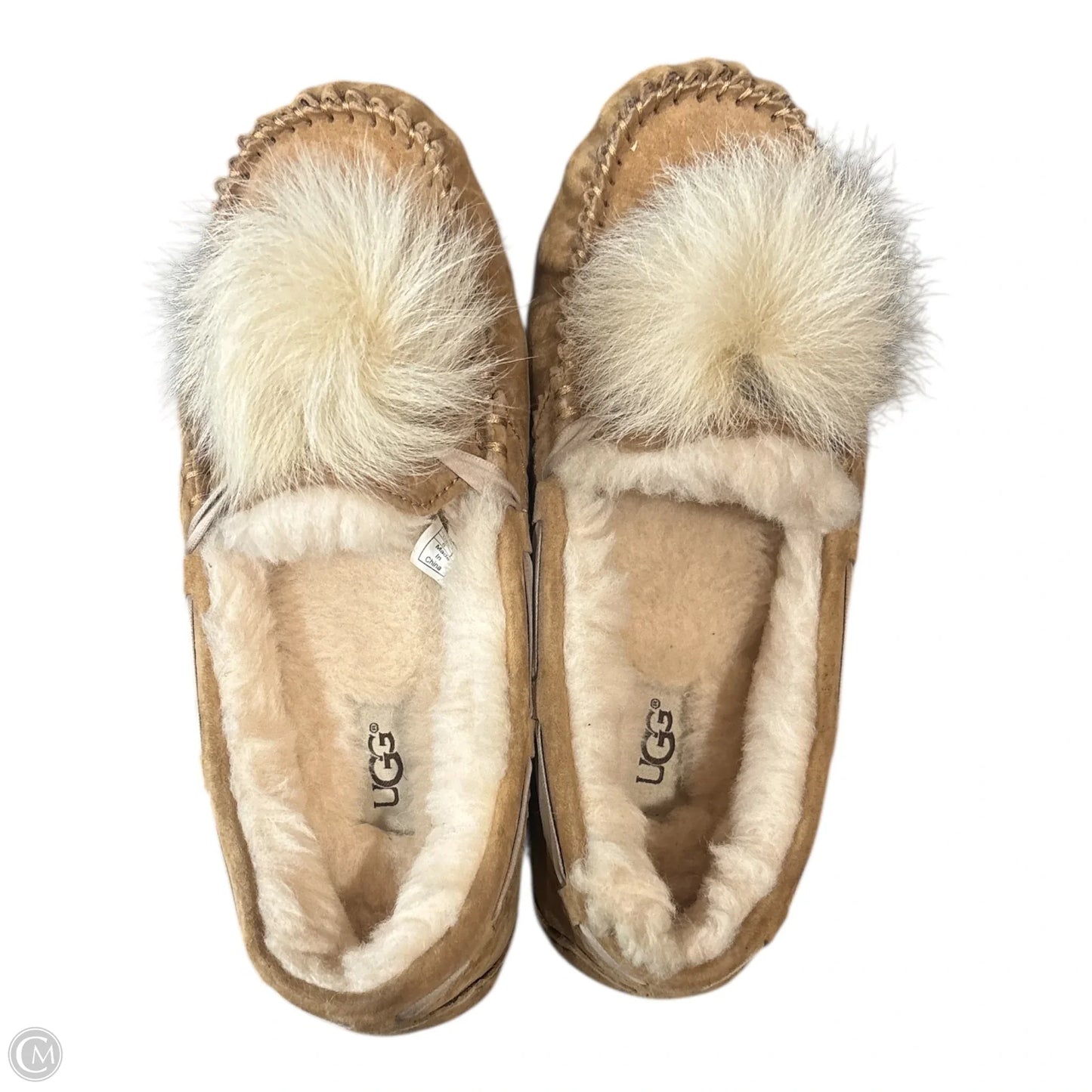 Slippers Designer By Ugg In Tan, Size: 6
