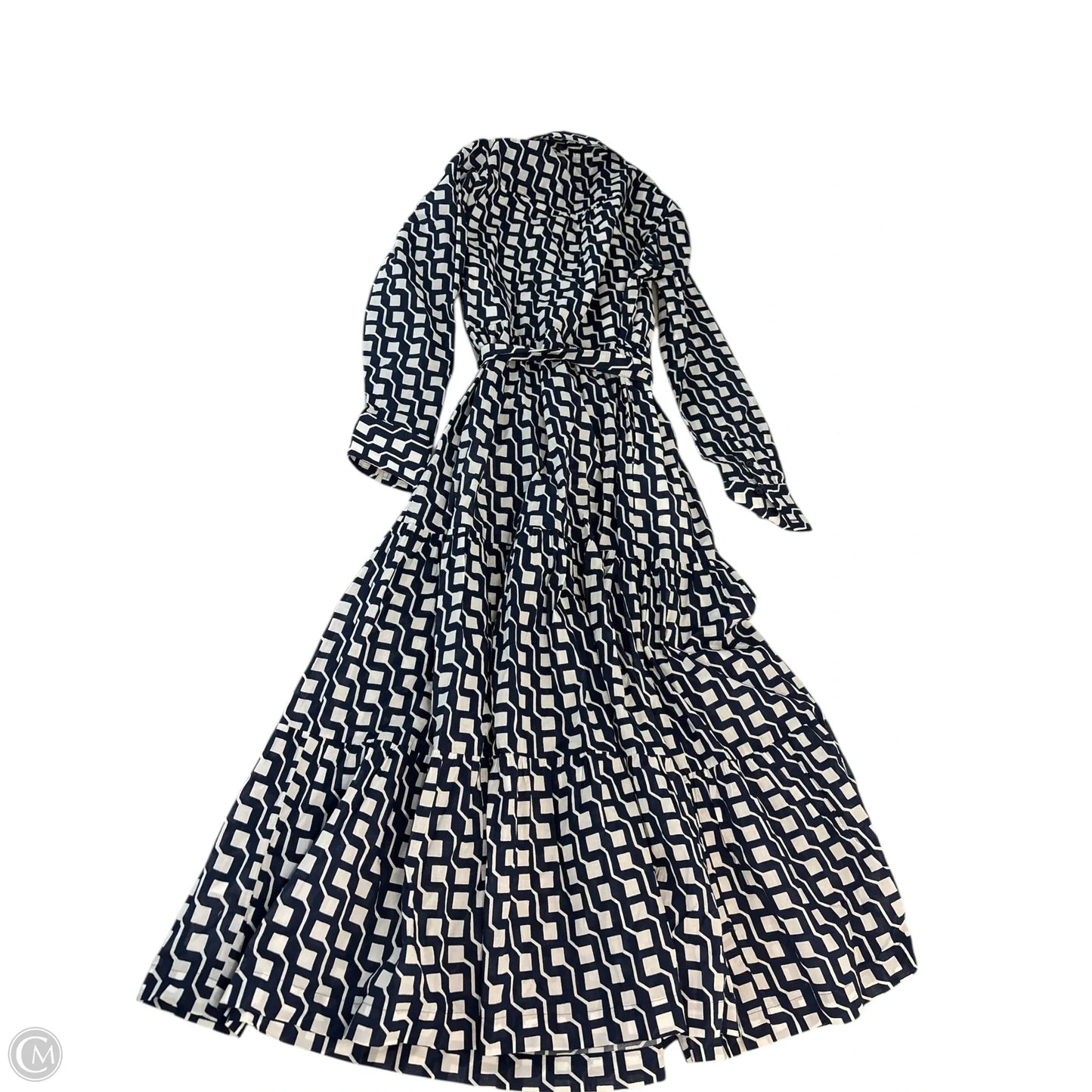 Dress Casual Maxi By Boden In Blue & White, Size: 6