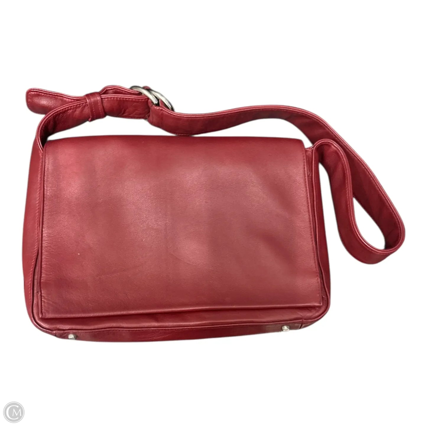 Handbag Leather By Perlina, Size: Medium