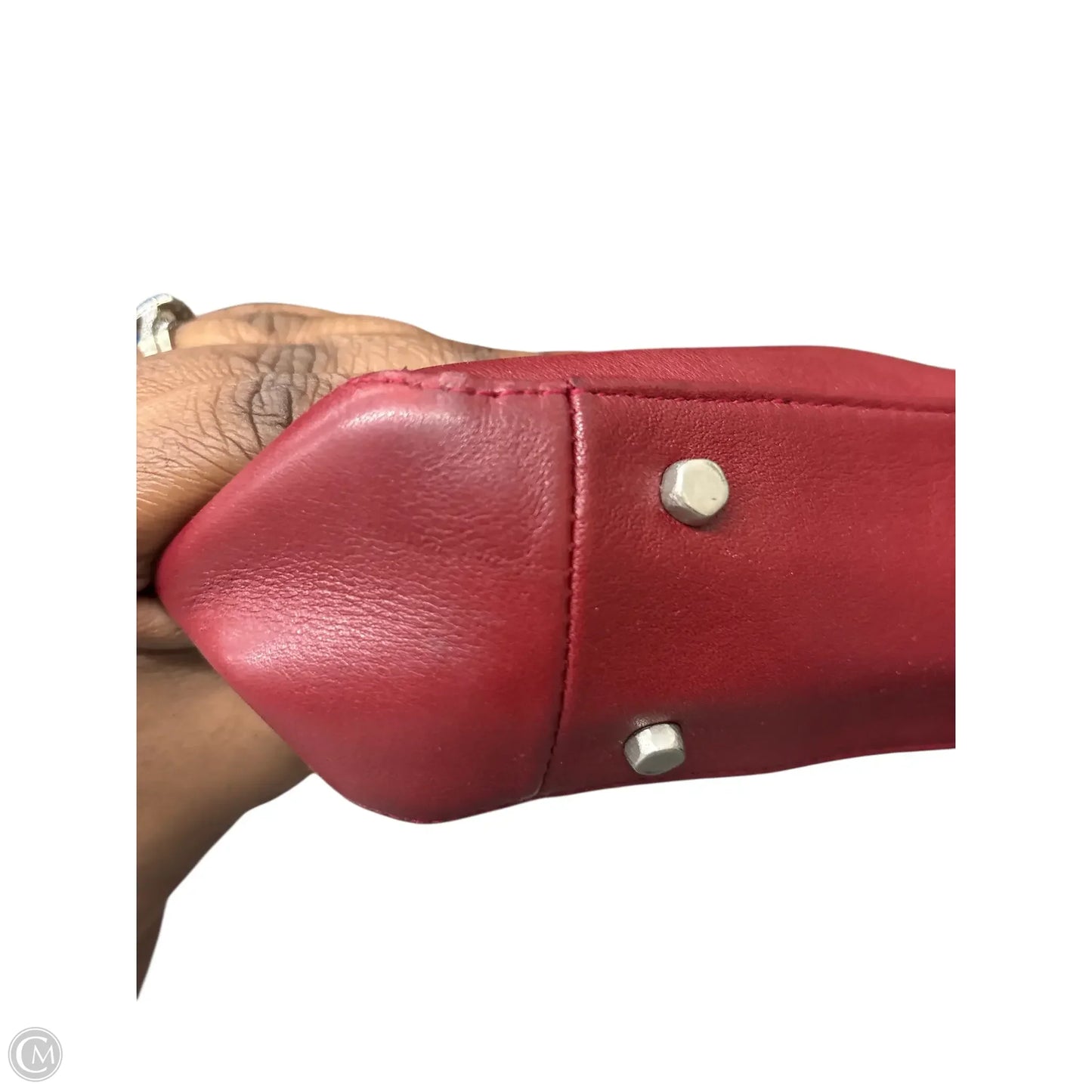 Handbag Leather By Perlina, Size: Medium