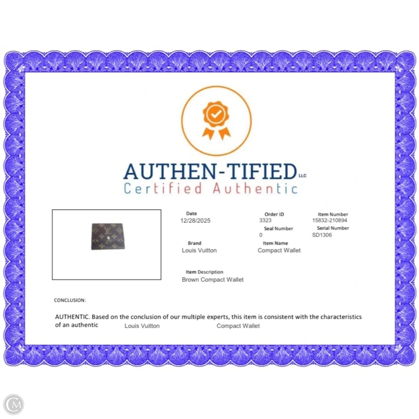 Wallet Luxury Designer By Louis Vuitton, Size: Small