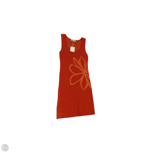 Dress Casual Midi By Flat White In Orange, Size: M