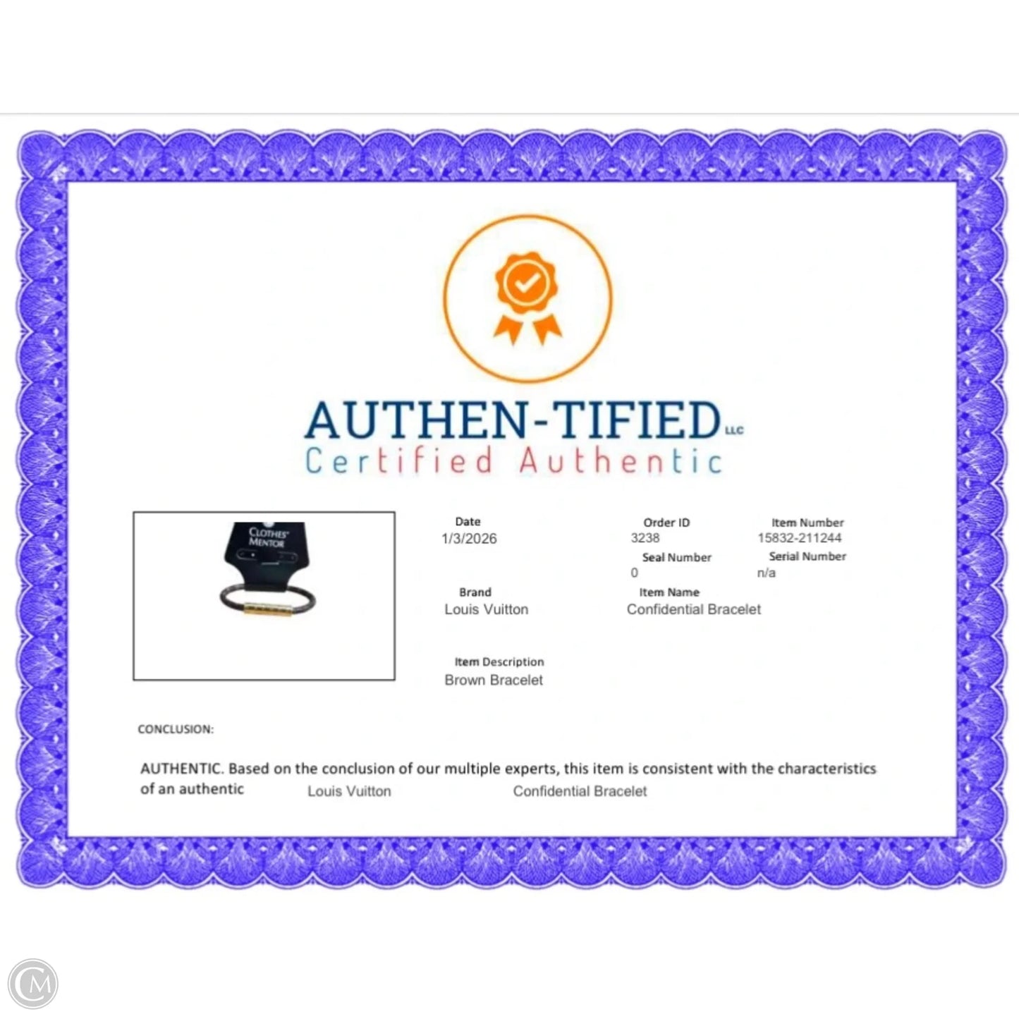 Bracelet Luxury Designer By Louis Vuitton