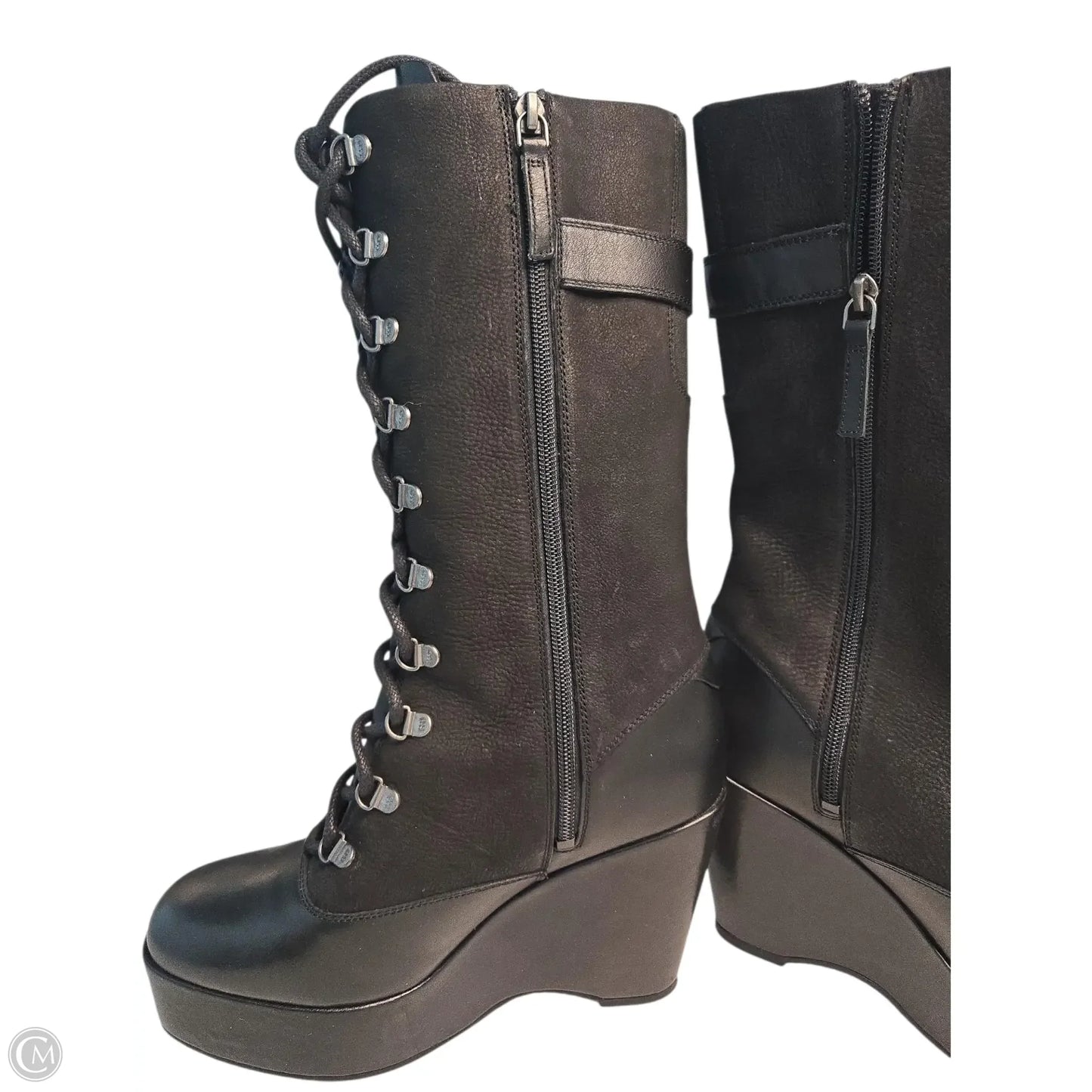 Boots Mid-calf Heels By Harley Davidson In Black, Size: 8.5