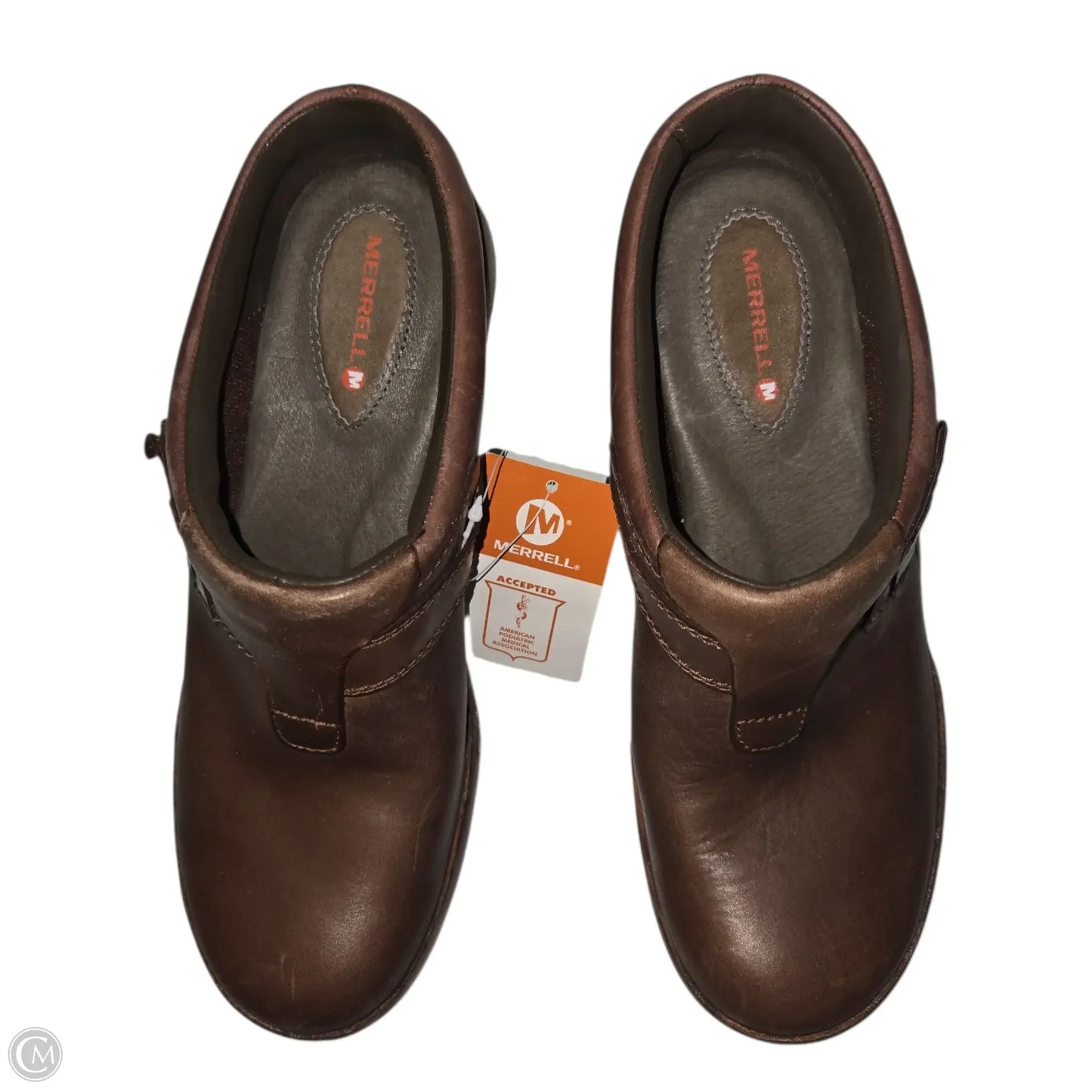 Shoes Heels Block By Merrell In Brown, Size: 8.5