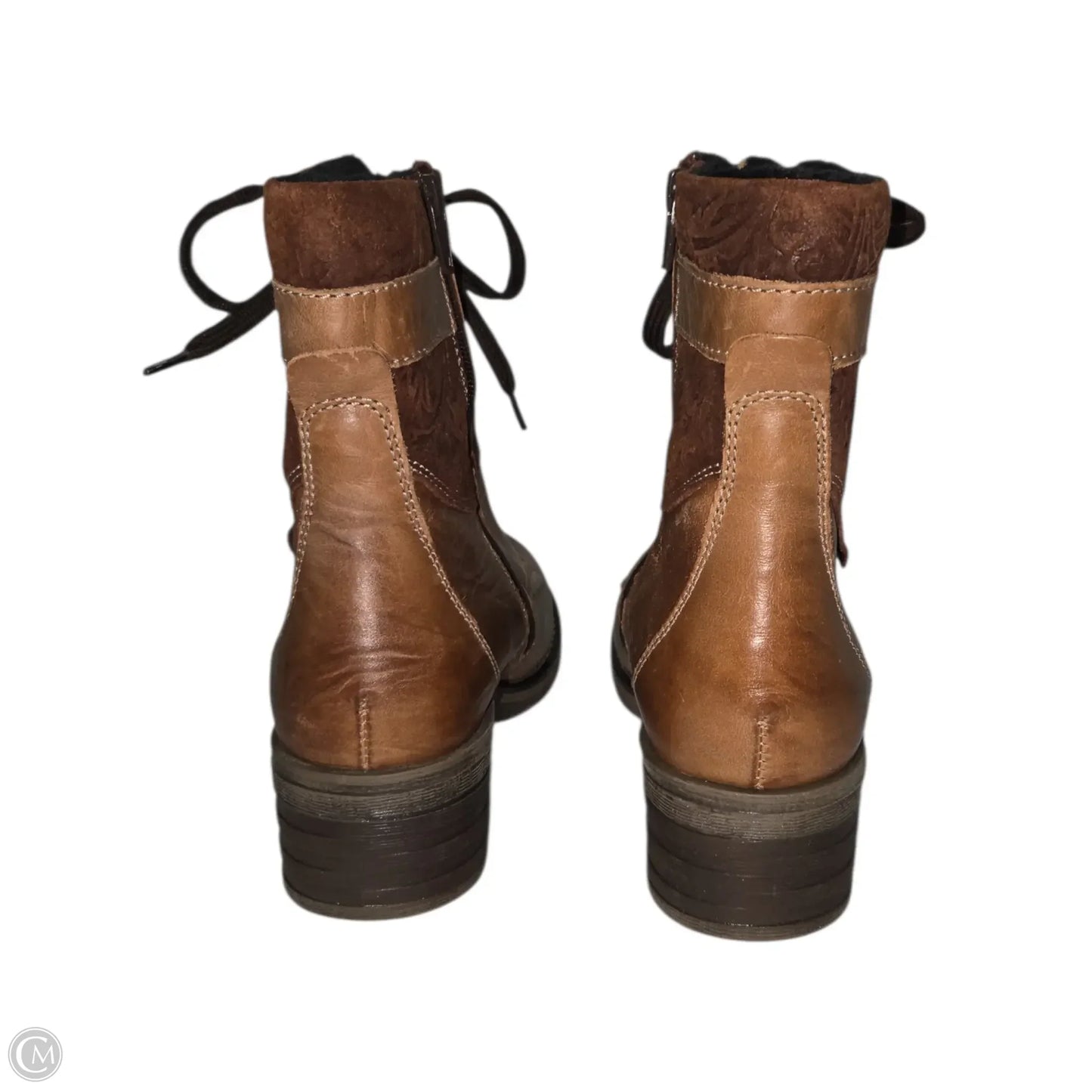 Boots Ankle Flats By Clothes Mentor In Brown, Size: 8
