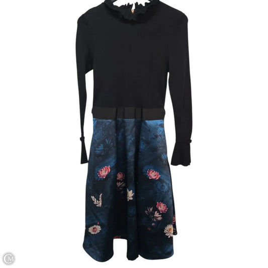 Dress Casual Maxi By Ted Baker In Black & Blue, Size: Xs