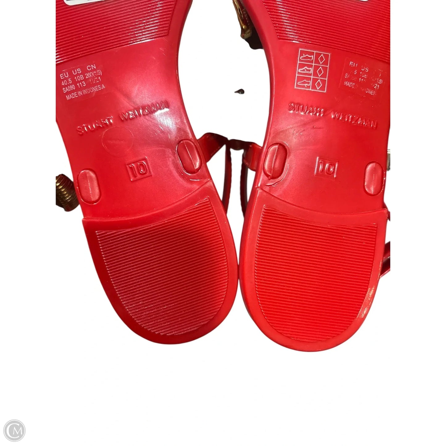 Shoes Designer By Stuart Weitzman In Red, Size: 10