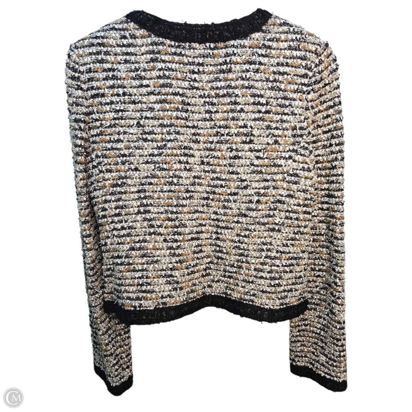 Blazer Luxury Designer By St John Collection In Black & Brown, Size: 8