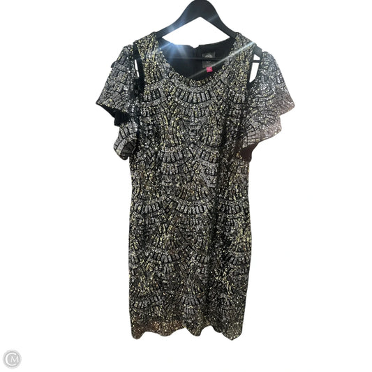 Dress Party Midi By Vince Camuto In Gold & Silver, Size: 14