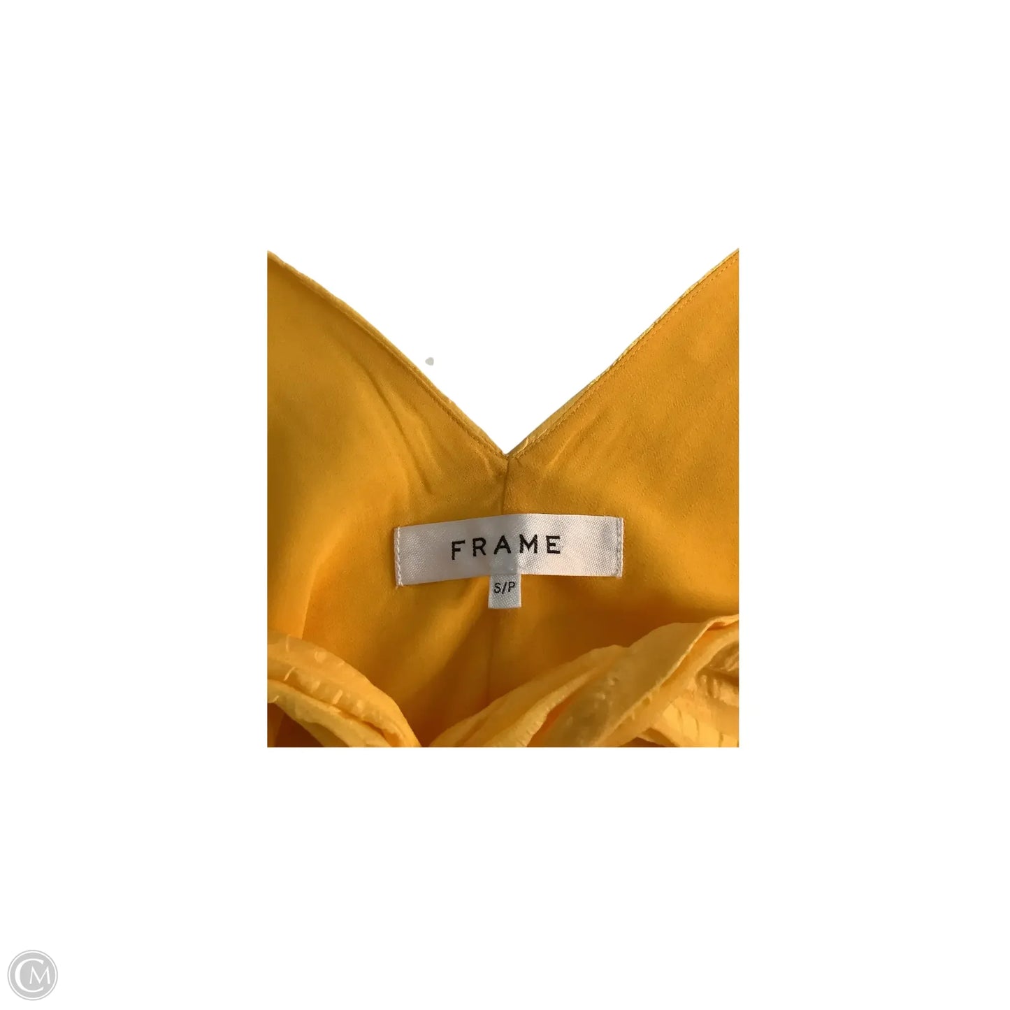 Top Sleeveless By Frame In Yellow, Size: S