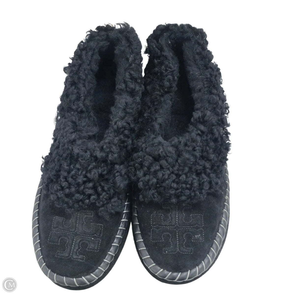 Slippers Designer By Tory Burch In Black, Size: 10