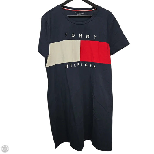 Dress Casual Midi By Tommy Hilfiger In Blue & Red & White, Size: Xxl