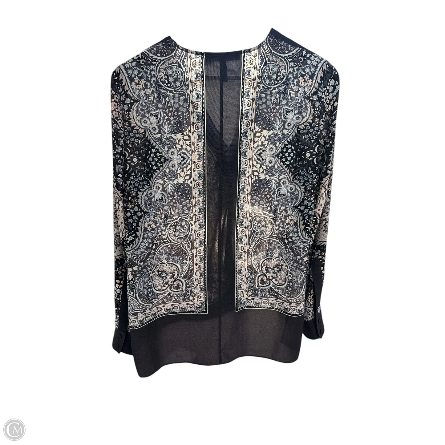 Top Long Sleeve Basic By Bcbgmaxazria In Grey, Size: S