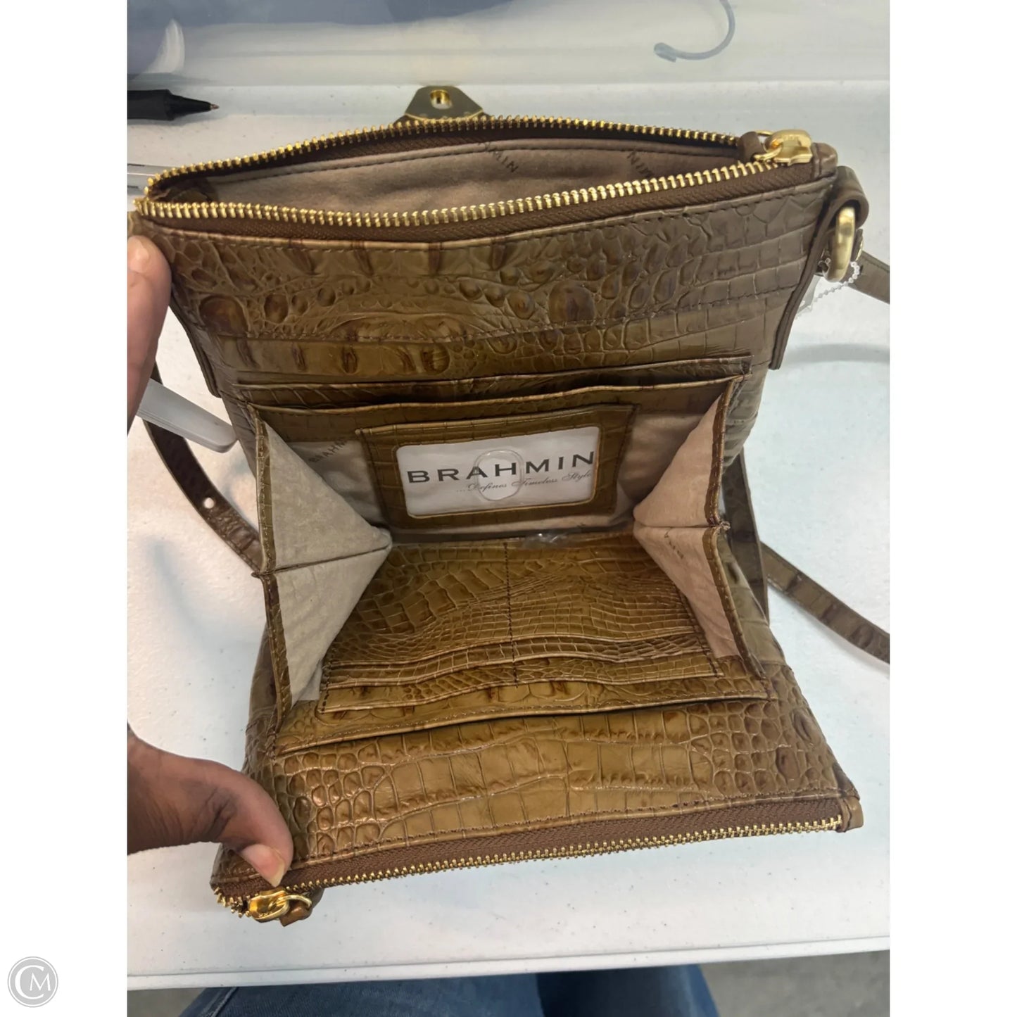 Handbag Designer By Brahmin, Size: Small