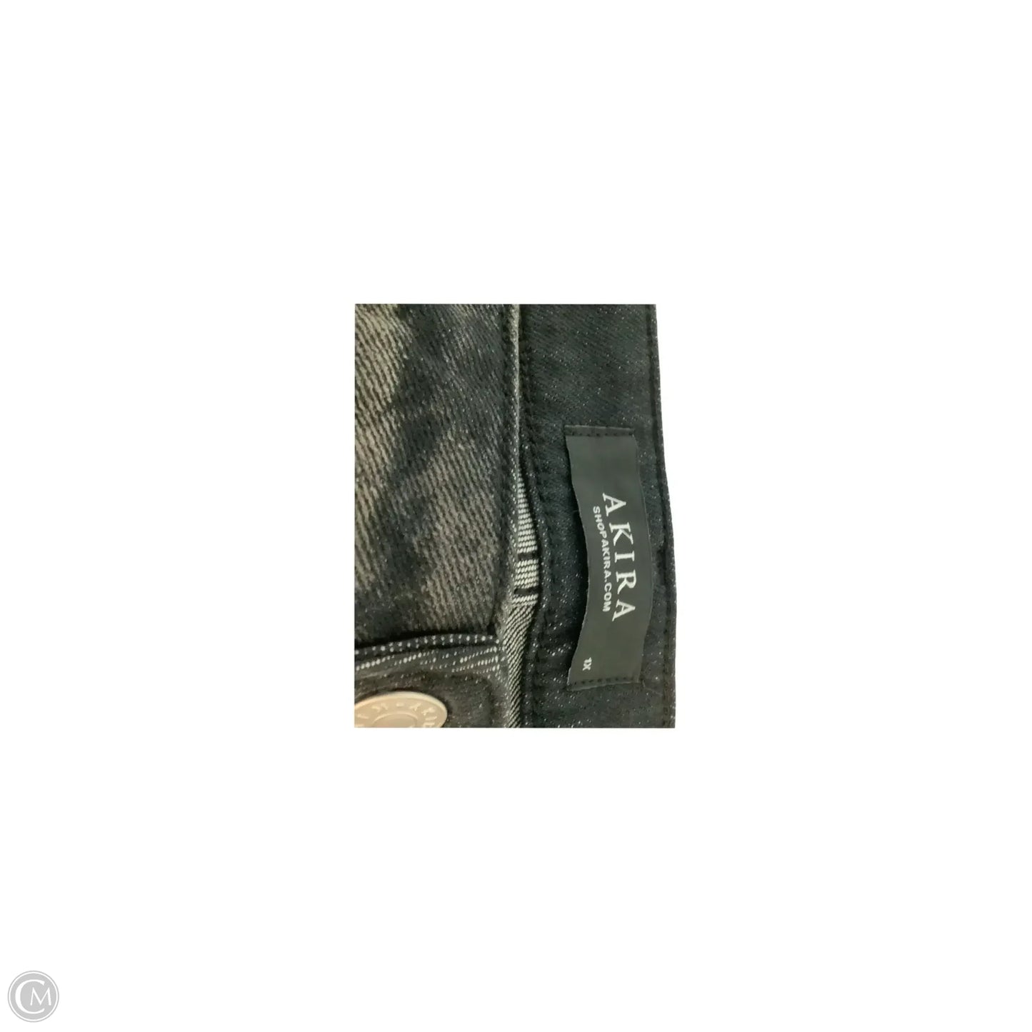 Jeans Wide Leg By Akira In Black Denim, Size: 1x