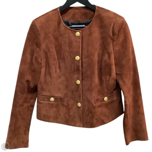Jacket Leather By SUSANNA CHOW In Brown, Size: S