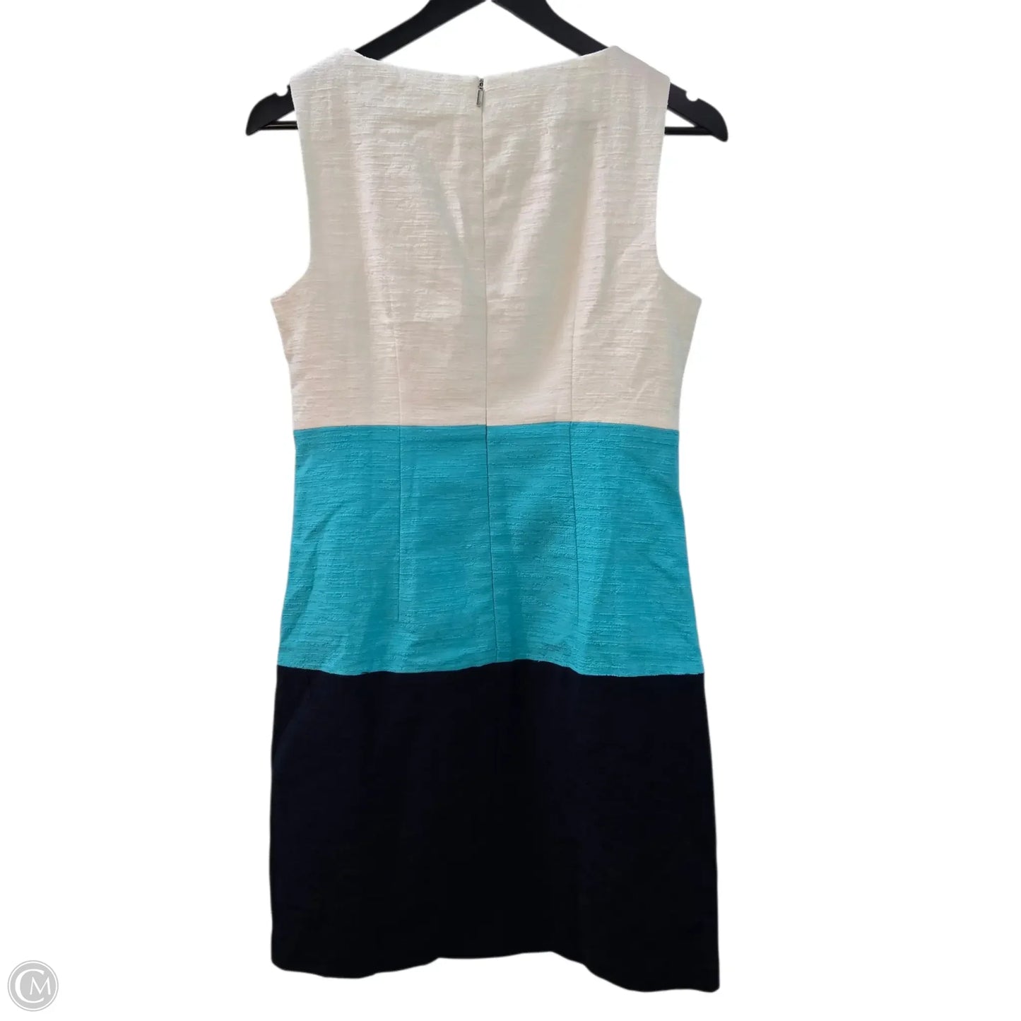 Dress Casual Midi By Trina Turk In Blue & White, Size: 4