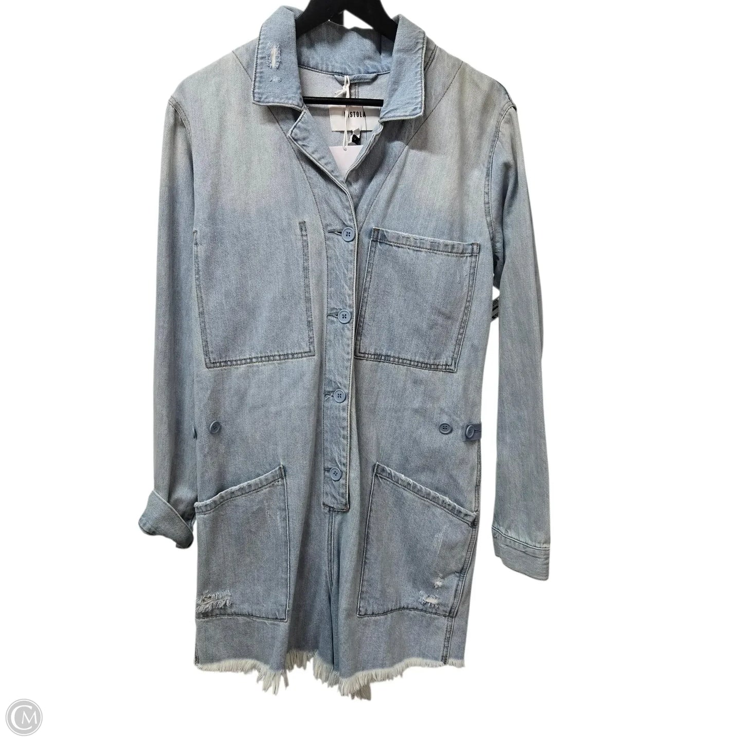 Romper By Pistola In Blue Denim, Size: L