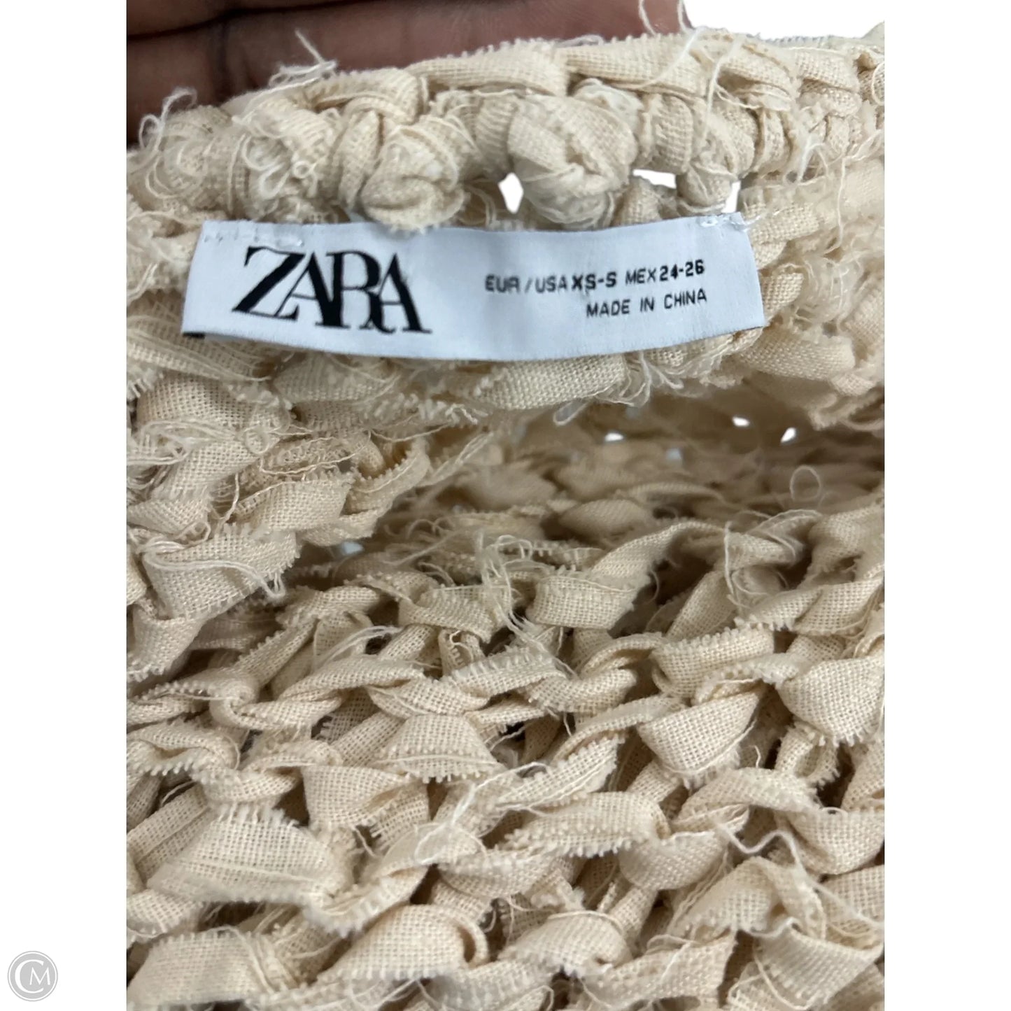 Sweater Cardigan By Zara In Cream, Size: S
