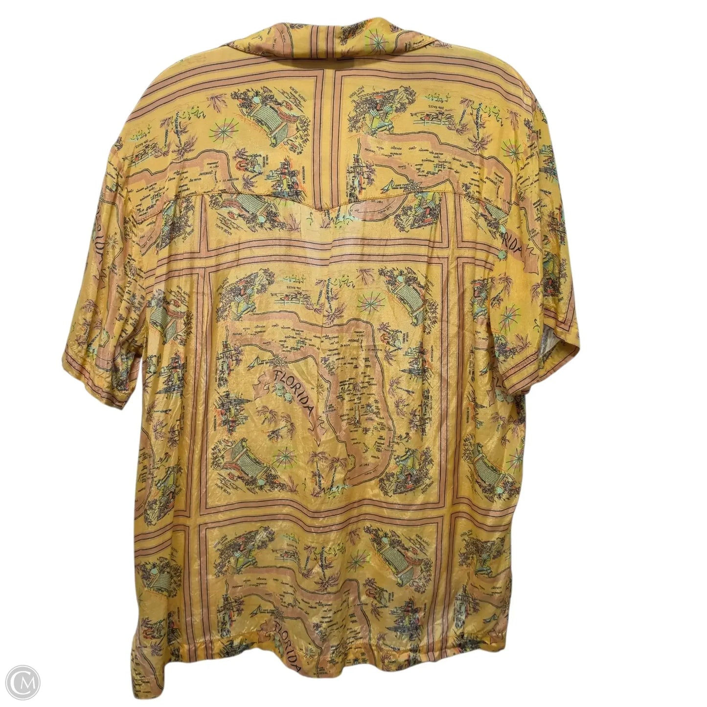 Top Short Sleeve Basic By Urban Outfitters In Yellow, Size: L