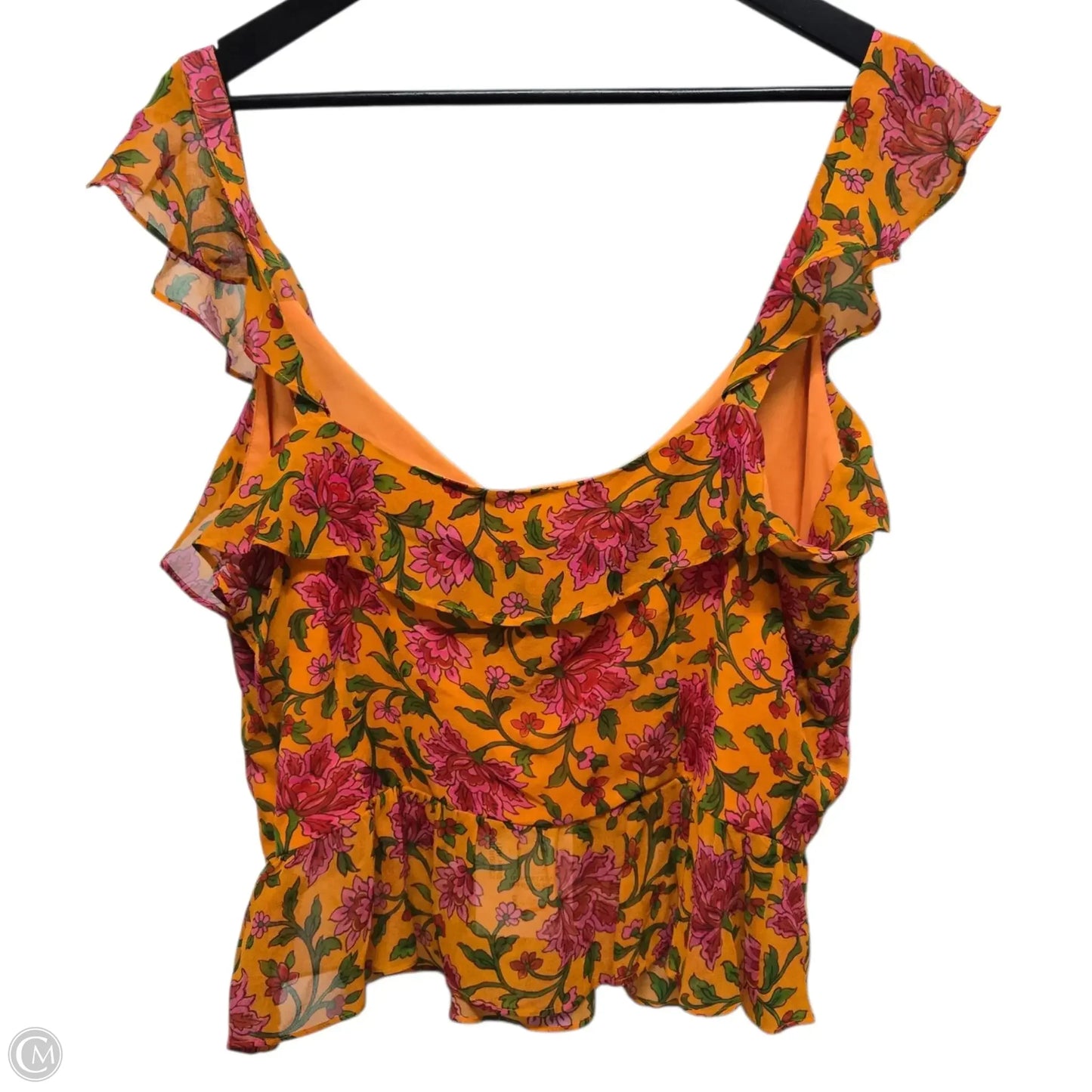 Top Sleeveless By Veronica Beard In Orange, Size: 16