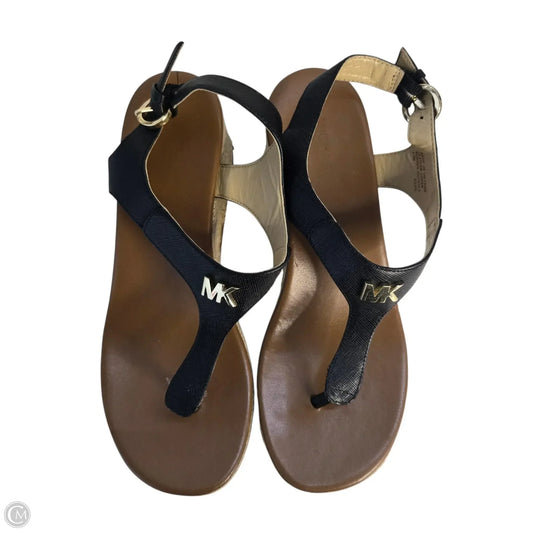 Sandals Heels Wedge By Michael By Michael Kors In Black, Size: 6.5
