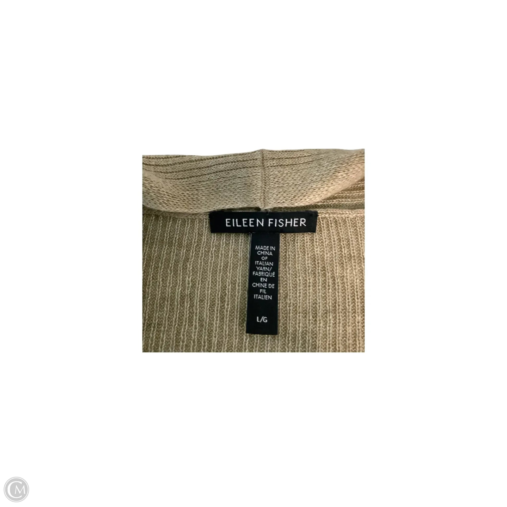 Cardigan By Eileen Fisher In Taupe, Size: L