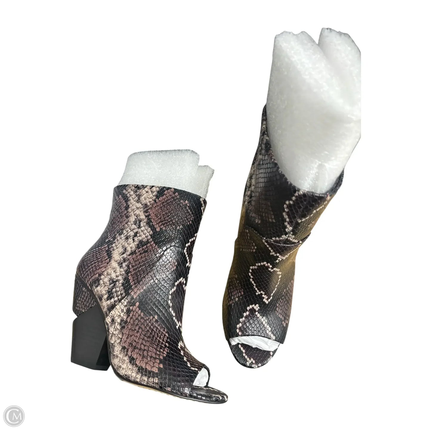 Boots Ankle Heels By Vince Camuto In Snakeskin Print, Size: 6