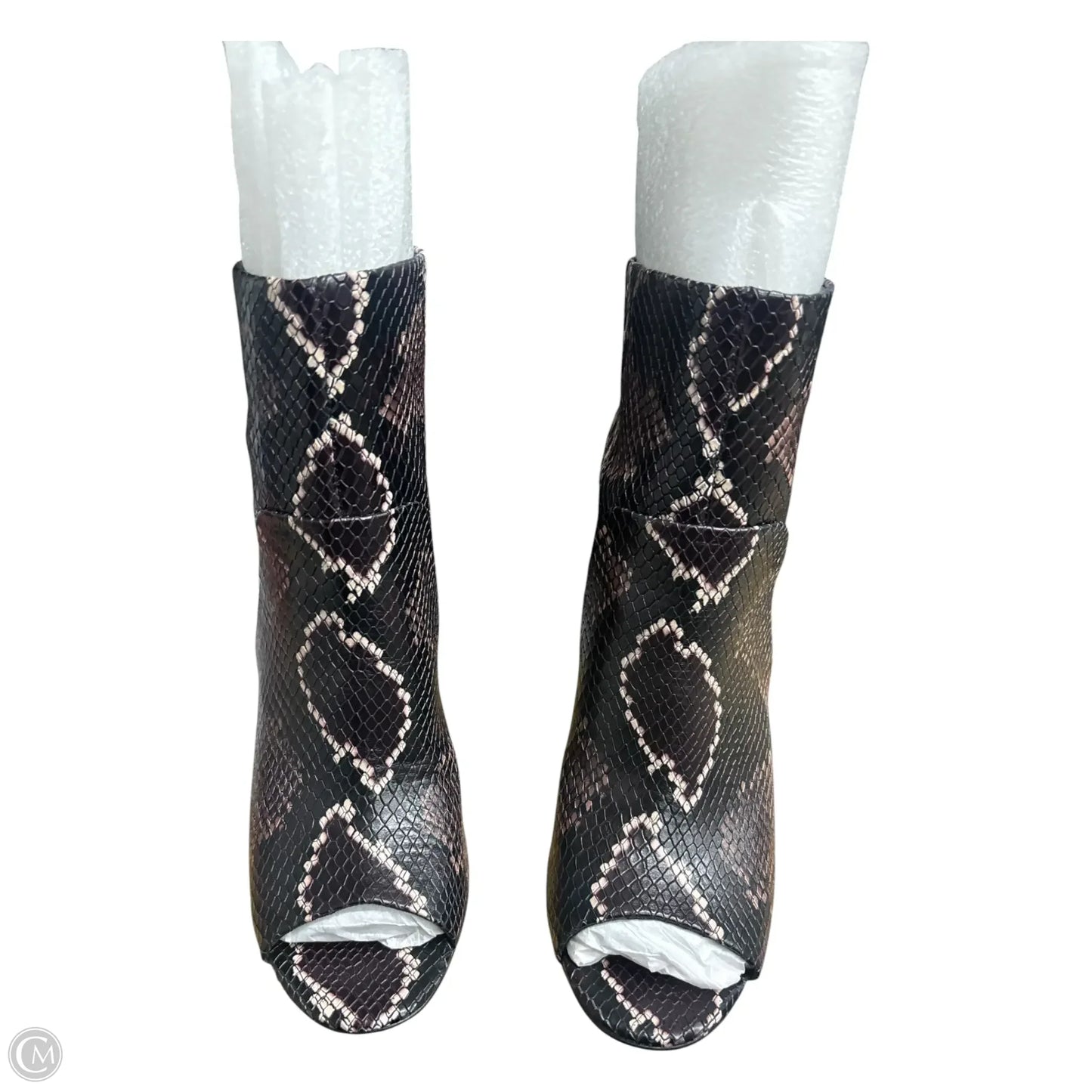 Boots Ankle Heels By Vince Camuto In Snakeskin Print, Size: 6