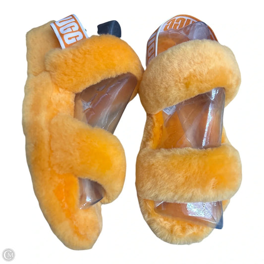 Slippers Designer By Ugg In Orange, Size: 7