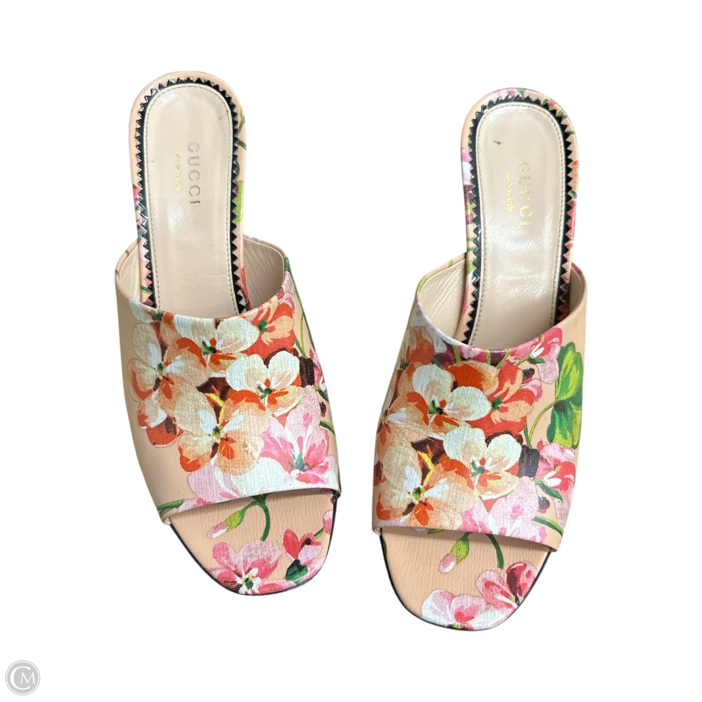 Sandals Luxury Designer By Gucci In Floral Print