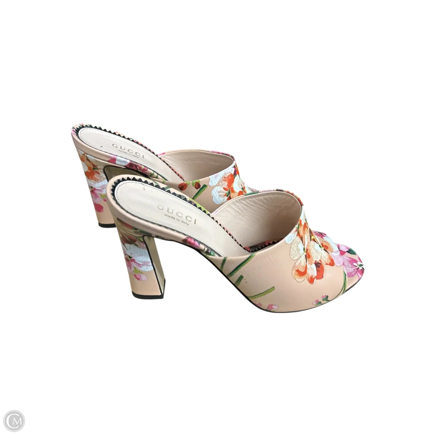 Sandals Luxury Designer By Gucci In Floral Print