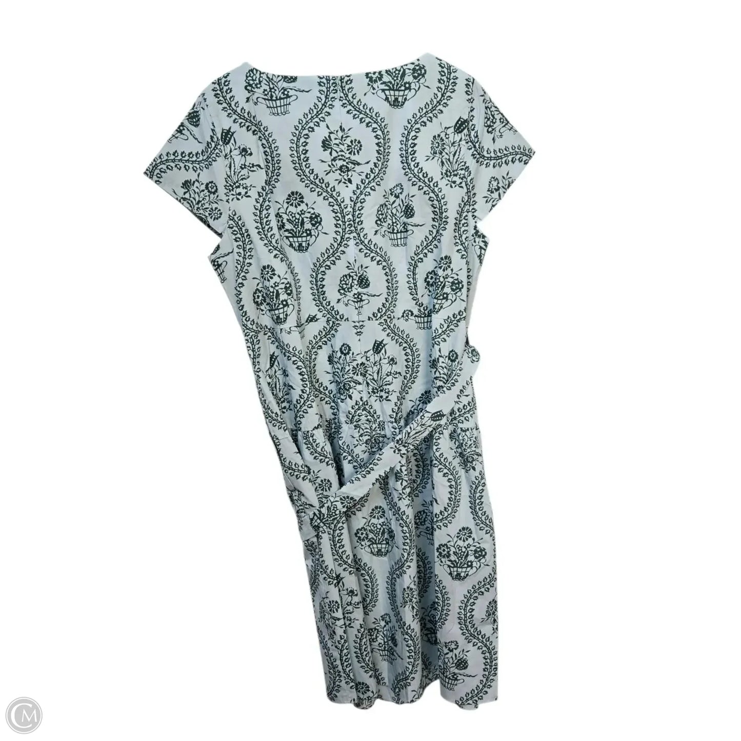 Dress Casual Midi By Talbots In Blue & Green, Size: 18