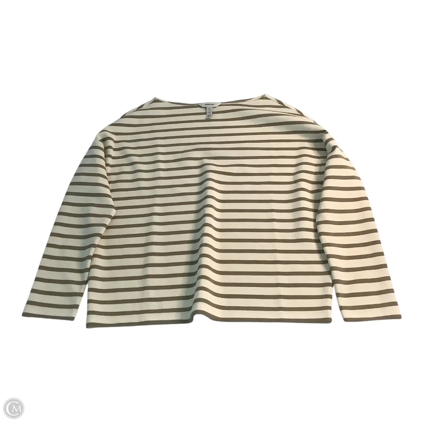 Top Long Sleeve Basic By Spanx In Striped Pattern, Size: M