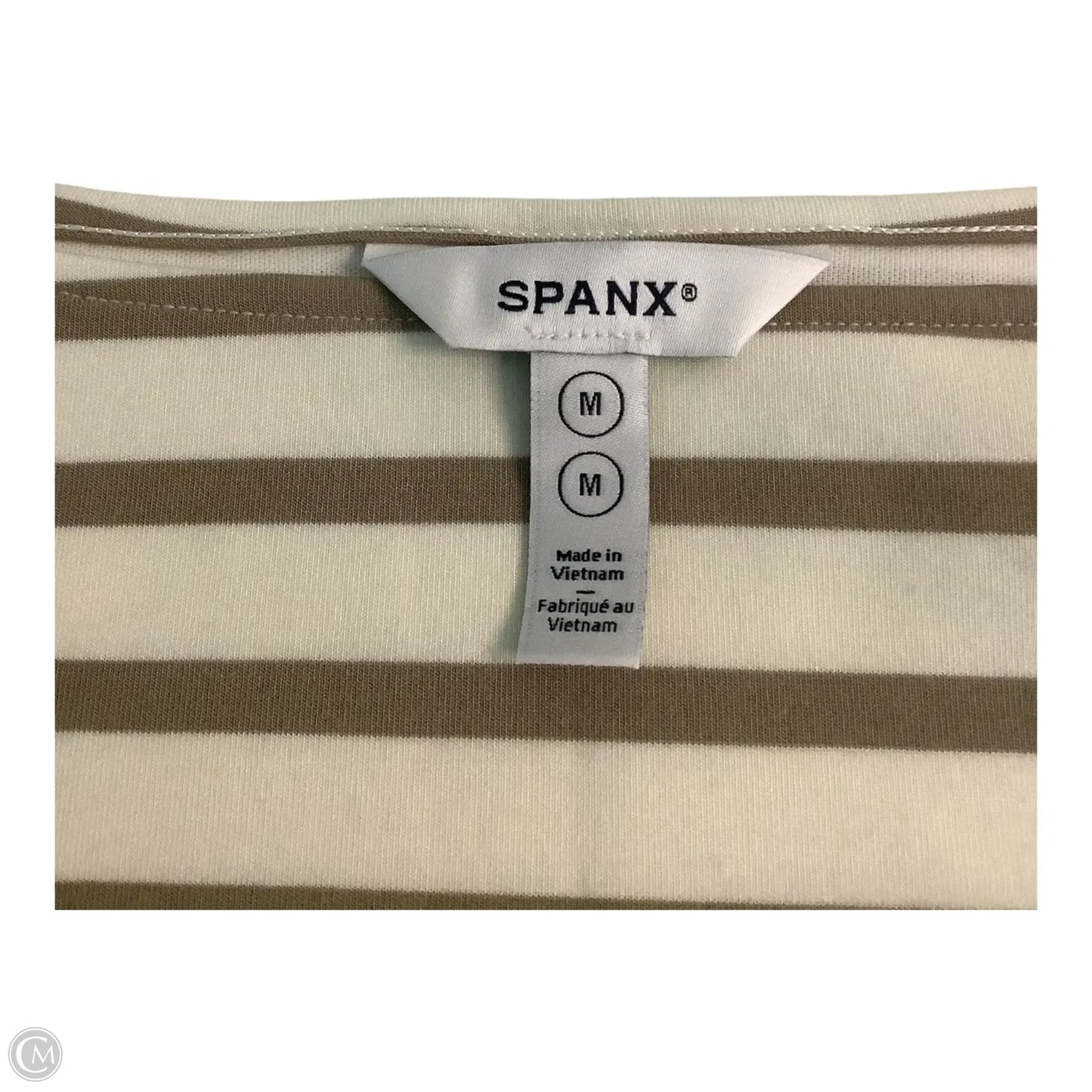 Top Long Sleeve Basic By Spanx In Striped Pattern, Size: M